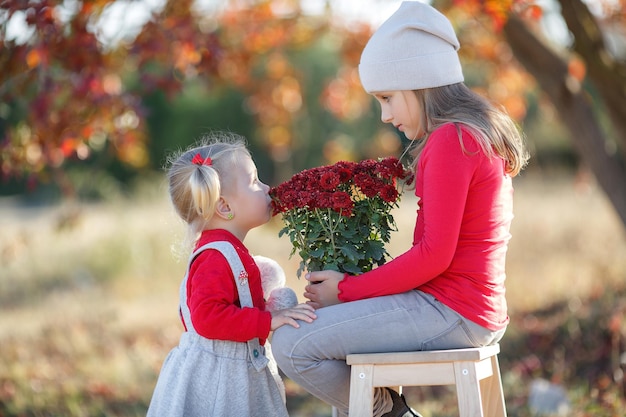 cute little girls outdoor