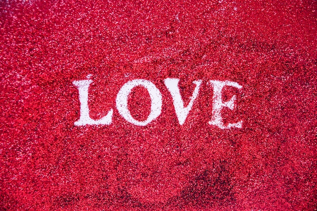 Cute love writing in glitter