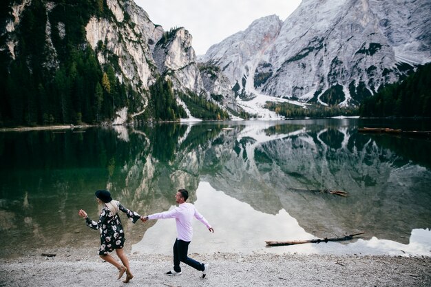 Cute, lovely couple on the beach