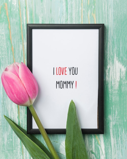 Cute mother's day frame close up
