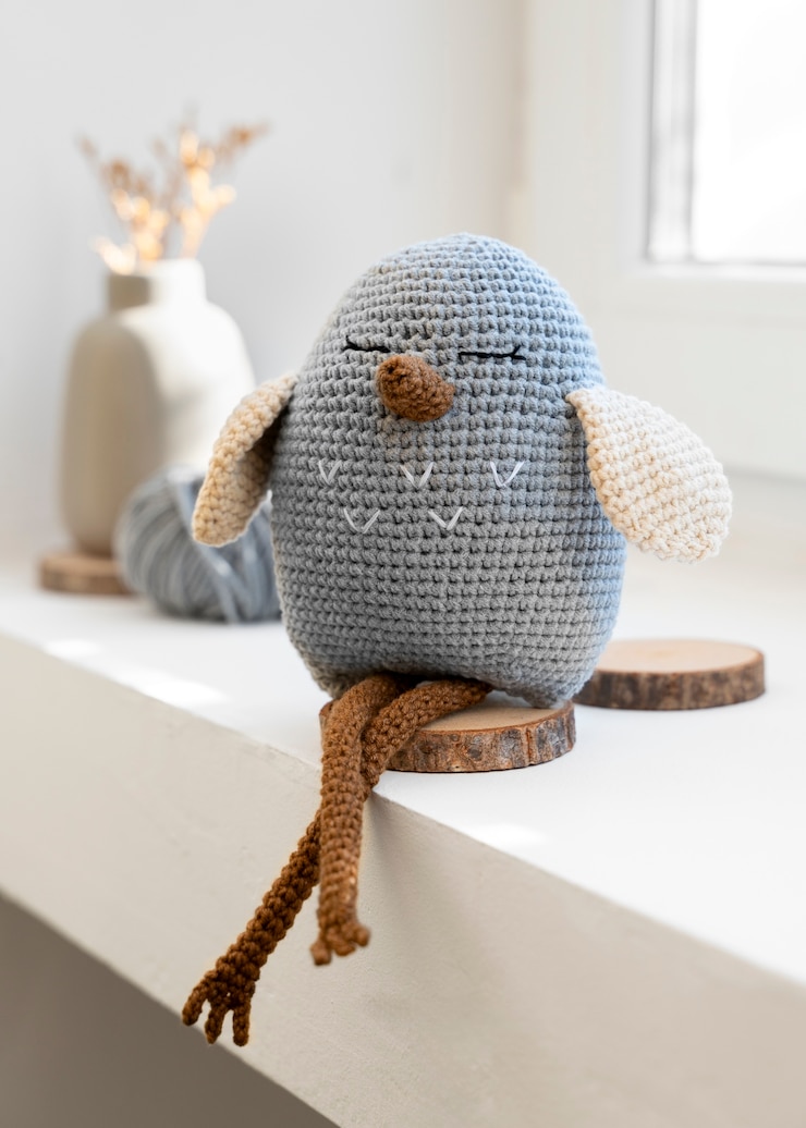 Free Photo cute plush toy made from crochet