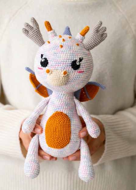 Cute plush toy made from crochet