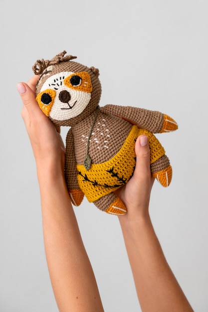 Cute plush toy made from crochet