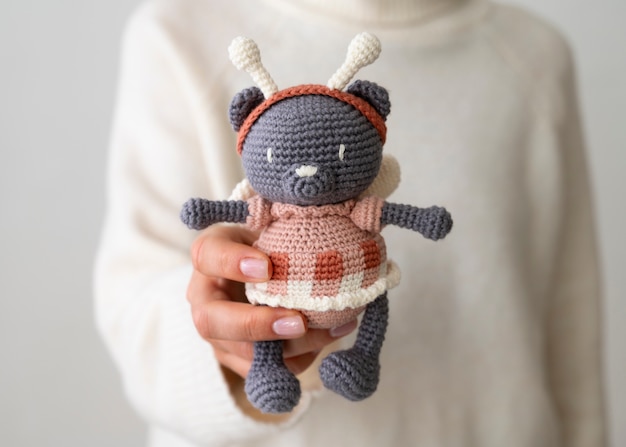 Cute plush toy made from crochet