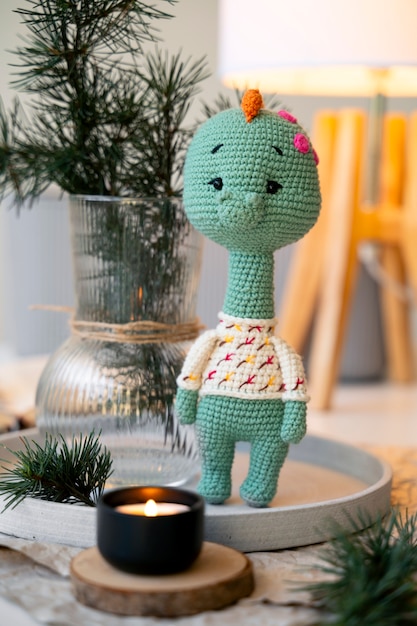 Cute plush toy made from crochet