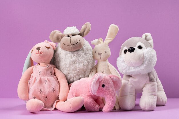 cute plush toys arrangement