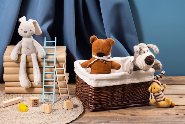 cute plush toys arrangement
