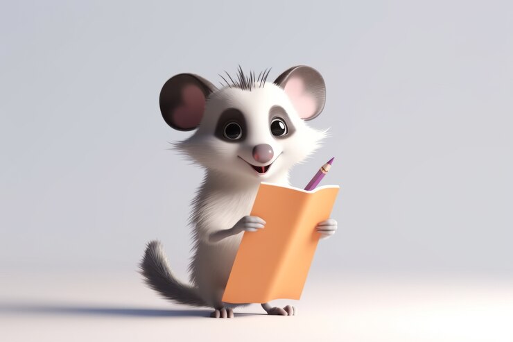 Free Photo cute possum in studio