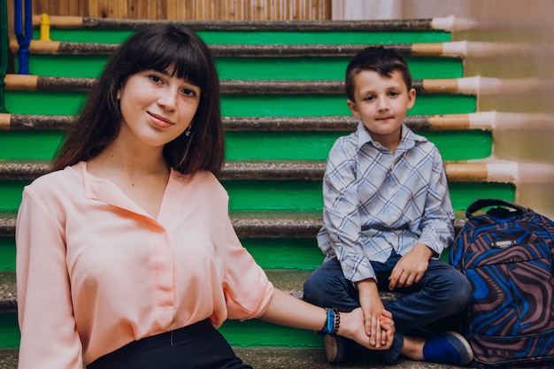 Foto gratuita carino pupilla della scuola stile di vita persone