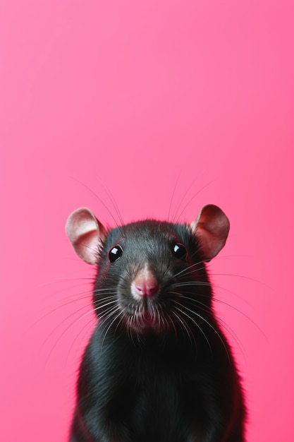 스튜디오에 있는 귀여운 쥐