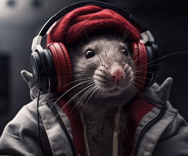 Симпатичная крыса, живущая в помещении