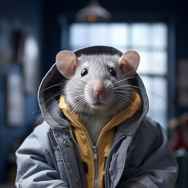 Cute rat living indoors