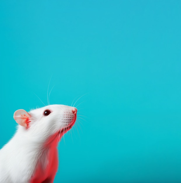 Free photo cute rat posing in studio