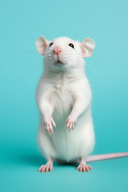 Free photo cute rat in studio