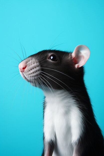 Милая крыса в студии