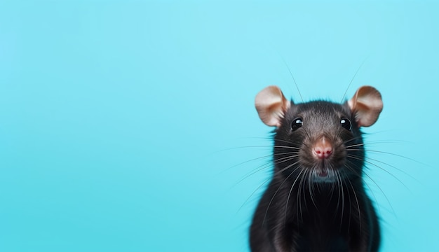 Cute rat in studio