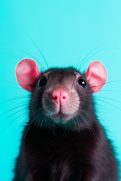 Милая крыса в студии