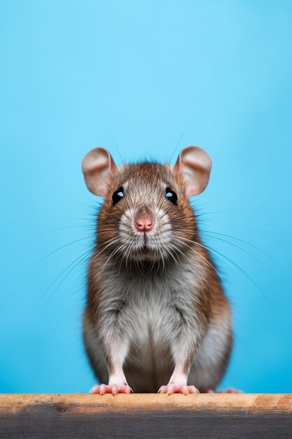 Cute rat in studio
