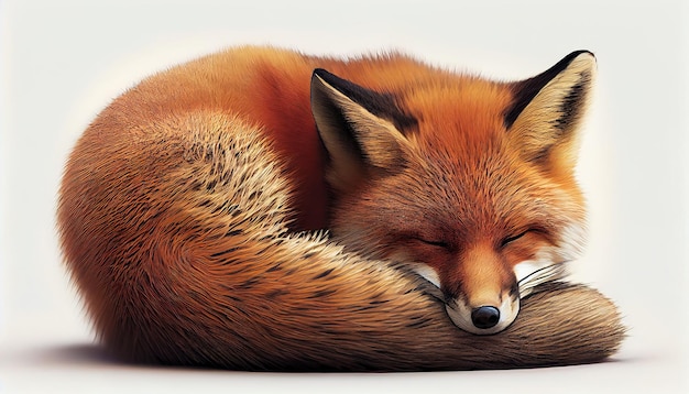 Cute red fox looking in nature generated by AI