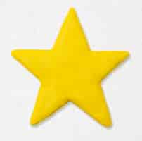 Free photo cute star dry clay yellow graphic for kids