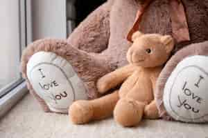 Free photo cute  teddy bear indoors still life