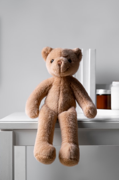 Free photo cute  teddy bear indoors still life