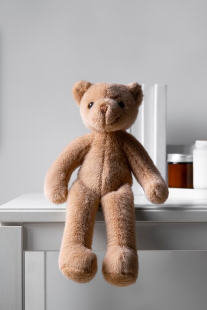 Cute  teddy bear indoors still life