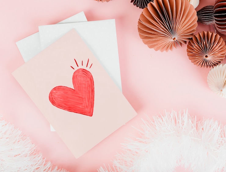 Free Photo cute valentines day card design
