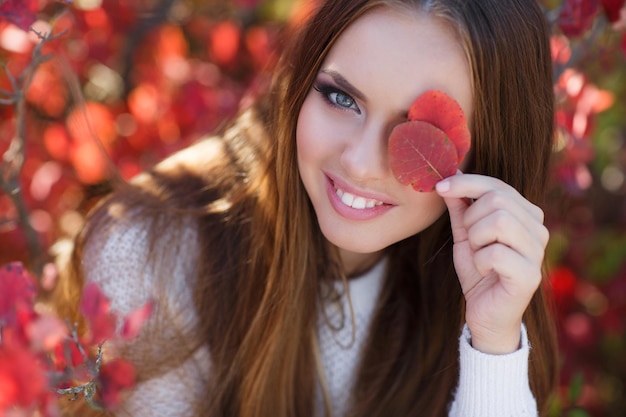 cute young woman outdoor