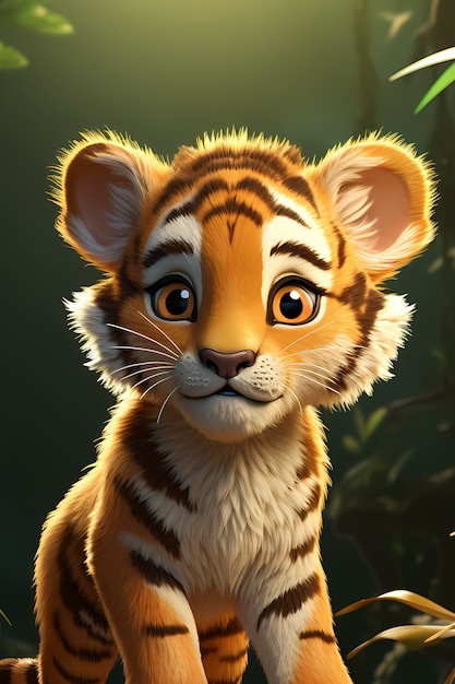 Симпатичный тигр в природе