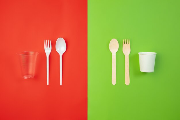 Cutlery. Eco-friendly life - organic made recycle kitchenware in compare with polymers, plastics analogues. Home style, natural products for recycle and not harmful to the environment and health.