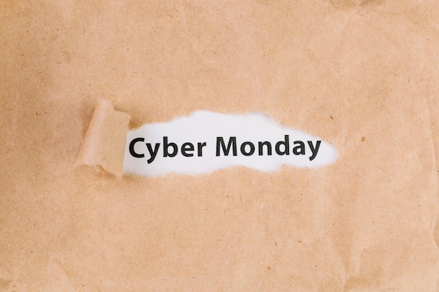 Free photo cyber monday inscription