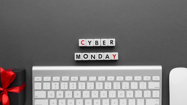 Бесплатное фото Киберпонедельник клавиатура и мышь