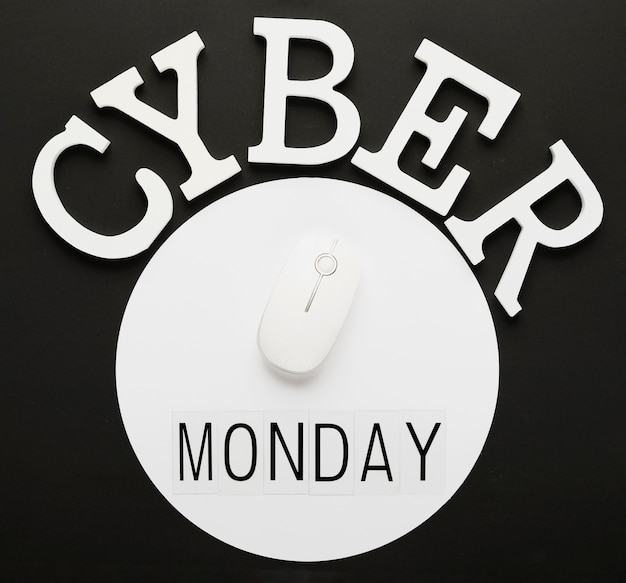 Cyber monday message with mouse
