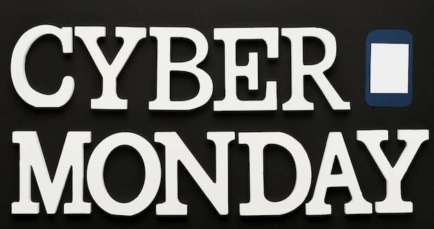 Cyber monday message with phone