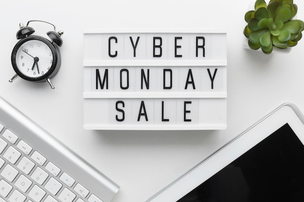 Cyber monday sale and clock