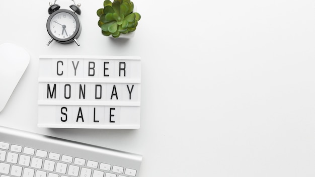 Cyber monday sale copy space