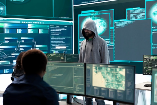 Cyber security expert in a national safety operations center
