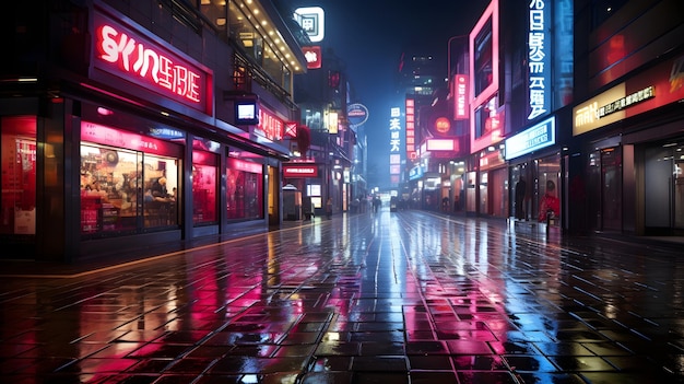 Foto gratuita sfondo di strada cyberpunk