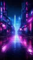 Free photo cyberpunk urban scenery