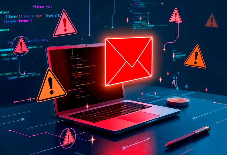 Cybersecurity concept collage design