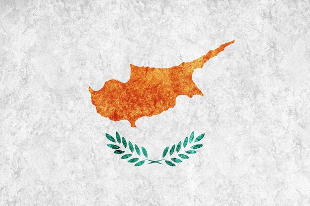 Cyprus Metallic flag, Textured flag, grunge flag