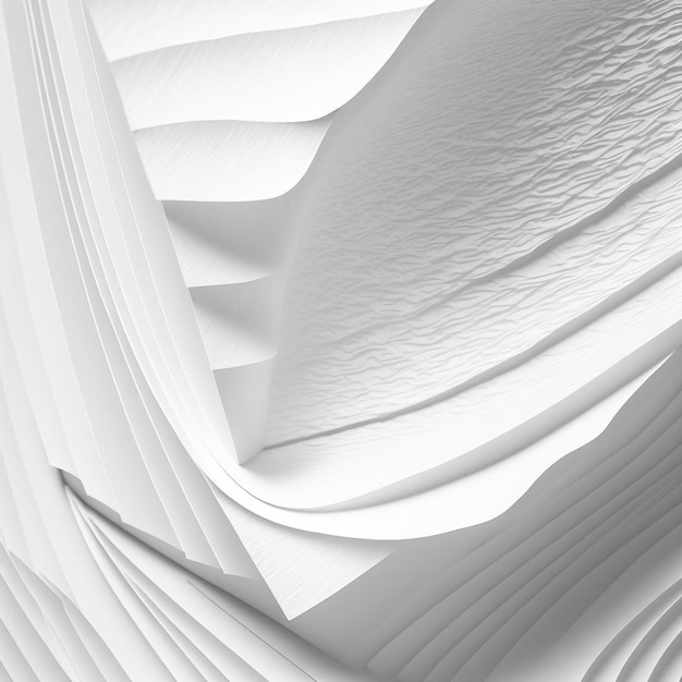 Free photo d closeup white plain paper texture background generative ai