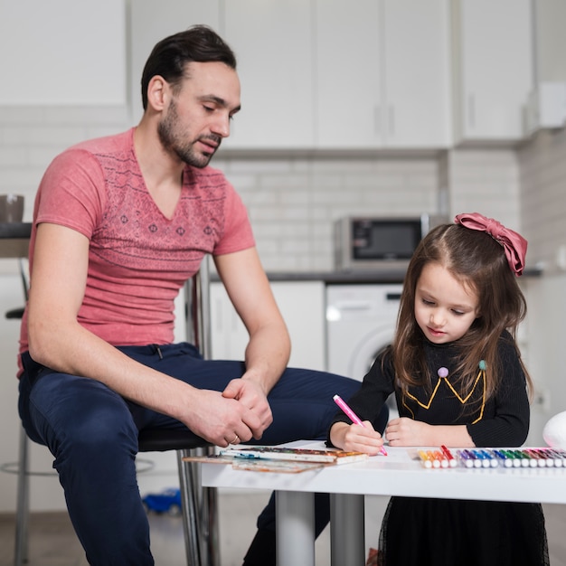 Dad celebrates fathers day with daughters