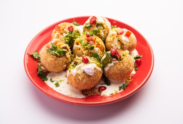 dahi puri chat is indian road side snack item which is especially popular state maharashtra india 466689 73908