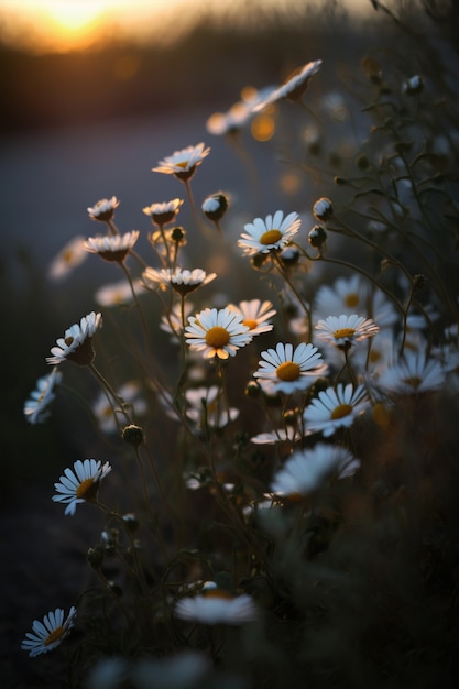 Free photo daisy field landscape for wallpapers