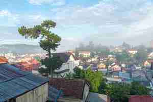 Free photo dalat city view, vietnam