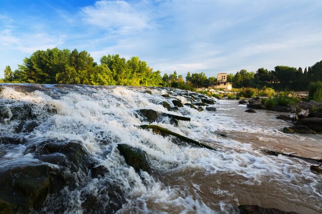 dam at Ebro  in Logrono.  Spain