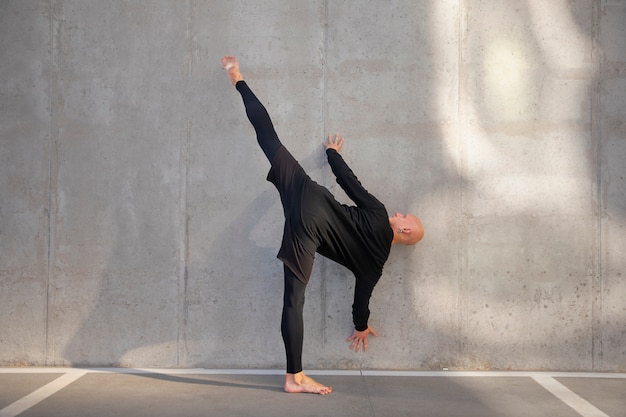 Dancer doing elegant performing art