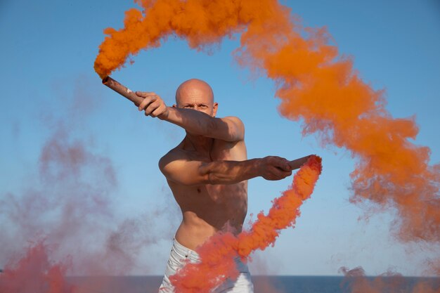 Dancer doing elegant performing art